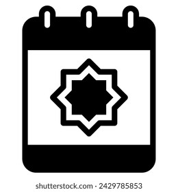Islamic Calendar Icon Ramadan, for infographic, web, app, etc
