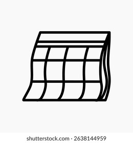 Islamic calendar icon for Ramadan plans and prayer schedules. Clean and functional line style.