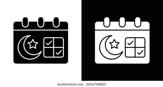 Islamic calendar icon Vector scalable graphics