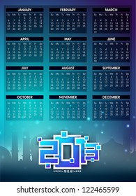 Islamischer Kalender 2013. EPS10.