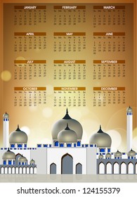 Islamic Calender 2013 Mosque Masjid Eps Stock Vector (Royalty Free ...