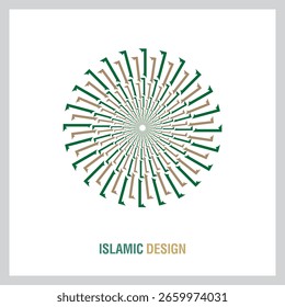 Islamic Calligraphy geometrical background seamless pattern with ornamental colorful detail of islamic art round mandala ornament.