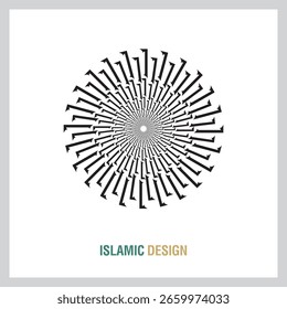 Islamic Calligraphy geometrical background seamless pattern with ornamental colorful detail of islamic art round mandala ornament.