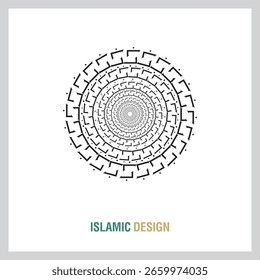 Islamic Calligraphy geometrical background seamless pattern with ornamental colorful detail of islamic art round mandala ornament.