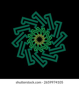 Islamic Calligraphy geometrical background seamless pattern with ornamental colorful detail of islamic art round mandala ornament.