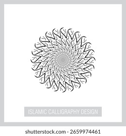 Islamic Calligraphy geometrical background seamless pattern with ornamental colorful detail of islamic art round mandala ornament.