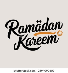 Islamic Calligraphy Vector Illustration with the Phrase 'Ramadan Kareem' – Hand-Lettered Typography for Ramadan and Eid Design