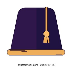 icono de la tapa islámica sobre fondo blanco