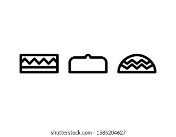 Islamic Cap Icon. Islamic & Ramadan Icon Set Vector Logo Symbol.
