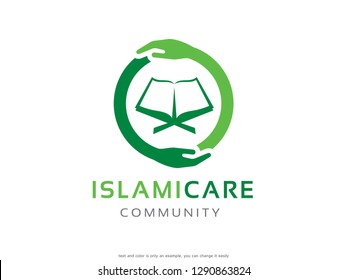 Islamic Care Logo Template Design Vector, Emblem, Concept Design, Creative Symbol, Icon