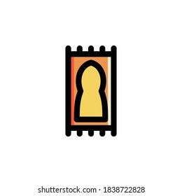 Islamic Carpet Icon Filled Outline Islam Illustration Logo Vector
