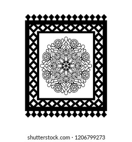 Islamic carpet vector icon