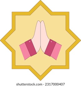 islamic cartoon vector design illustration