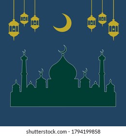 Los días de celebración islámica a menudo se asocian con la luna, linternas y mezquitas