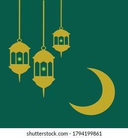Islamic celebration days are often associated with the moon, lanterns and mosques