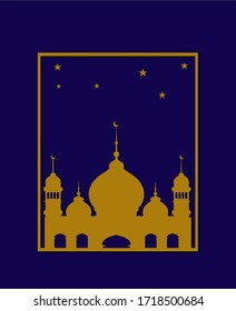 Islamisches Fest-Vektorkonzept. Arabische Moschee, Vektorgrafik. Islamisches Banner-Kartendesign.