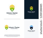 Islamic Center logo designs concept vector, Mosque Point logo designs vector