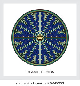 Islamischer Kreis geometrisch und Bogen Design