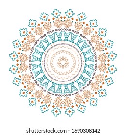 Islamic Circular decoration Vector pattern arabian gulf saudi arabia texture - Sadu,  an embroidery form in geometrical shapes، Ad bar ، ribbon