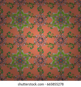 Islamic colored mandala round ornament on background. Vector architectural muslim texture design. Can be used for brochures invitations, persian motif.