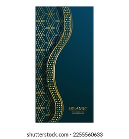 Vertikaler Bannerdesign des islamischen Kopienraums
