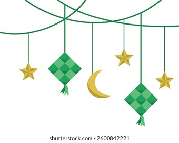 Islamic Corner Border Hanging Illustration