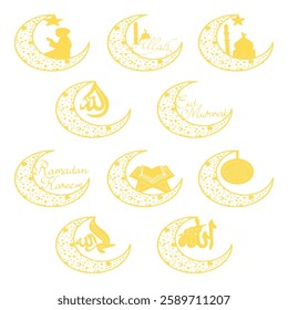 Islamic Crescent Moon of Icons