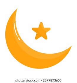 Islamic Crescent Moon and Star