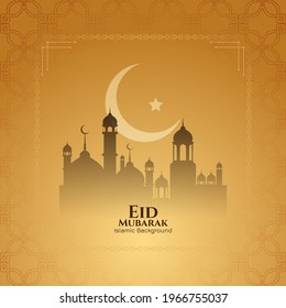 Islamic cultural Eid mubarak festival decorative background vector