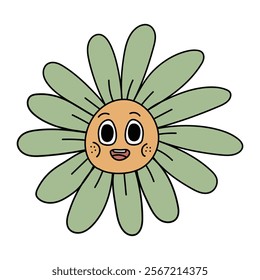 Islamic Cute Doodle Cartoon Illustration - Flower