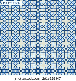 Islamic decoration blue seamless pattern