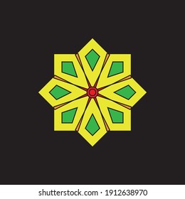 Diseño vectorial de elementos de diseño de líneas de arte de decoración islámica