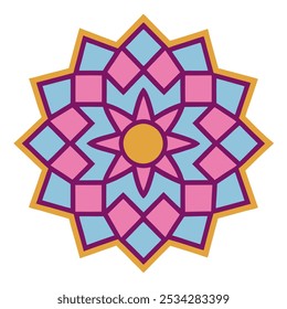 Decoraciones islámicas en la cúpula de la Mezquita del Profeta en Arabia Saudita