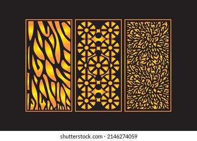 Plantilla de paneles de corte láser abstractos decorativos islámicos con textura geométrica y diseño floral