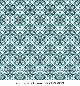 Fondo decorativo islámico hecho de cuadrados pequeños. La rica decoración de patrones abstractos para la construcción de tela o papel. 