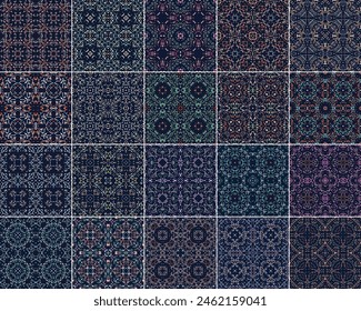 Islamic Decorative background made from small squares. The rich decoration of abstract patterns for construction of fabric or paper. 