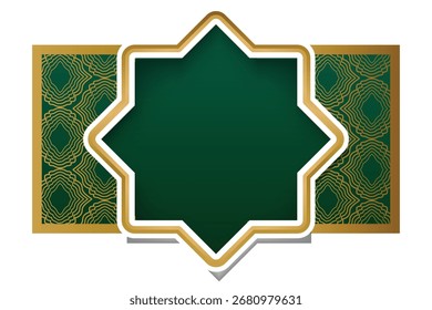 Islamic decorative frame and border ornament vector