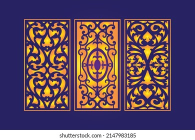 Plantilla islámica de corte láser decorativo con textura geométrica abstracta