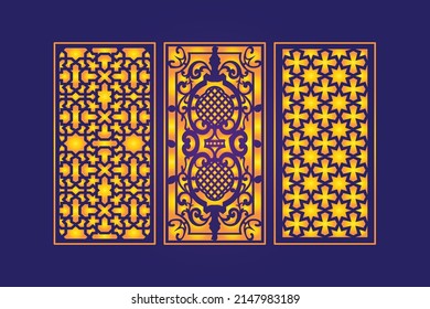 Plantilla islámica de corte láser decorativo con textura geométrica abstracta