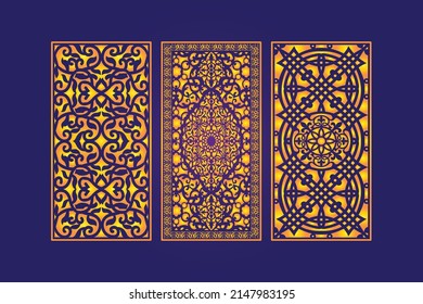 Plantilla islámica de corte láser decorativo con textura geométrica abstracta