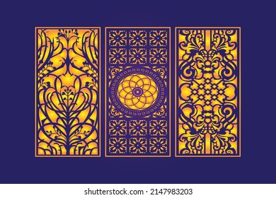 Plantilla islámica de corte láser decorativo con textura geométrica abstracta