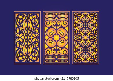 Plantilla islámica de corte láser decorativo con textura geométrica abstracta