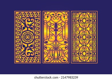 Plantilla islámica de corte láser decorativo con textura geométrica abstracta