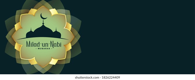 islamic decorative milad un nabi banner with text space