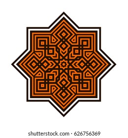 Islamic decorative ornament pattern arabic style vector material