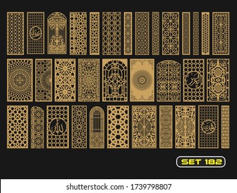 Islamic decorative set 182 for laser cut