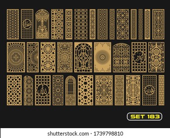 Islamic decorative set 183 for laser cut