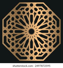 Conjunto decorativo islámico para corte por láser cnc, Paneles decorativos para corte por láser, corte CNC. Silueta de recorte con patrón geométrico abstracto, plantilla de Vector moderno para madera, metal, plástico, Clipart, archivo