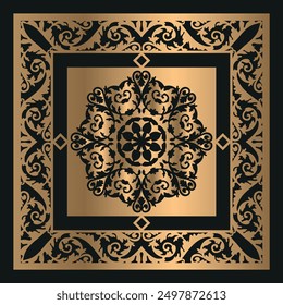 Conjunto decorativo islámico para corte por láser cnc, Paneles decorativos para corte por láser, corte CNC. Silueta de recorte con patrón geométrico abstracto, plantilla de Vector moderno para madera, metal, plástico, Clipart, archivo
