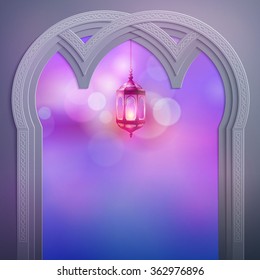 Islamic design background vector festival greeting